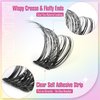 Self Adhesive Lash Clusters Eyelash Extensions Self Adhesive Eyelashes Clusters 120pcs Fluffy Wispy Self Adhesive Cluster Lashes Extensions 8-16MM Individual Lashes by Ruairie