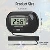 Thlevel LCD Digital Aquarium Thermometer, Fish Tank Thermometer with Water-Resistant Sensor Probe and Suction Cup for Reptile, Turtle Incubators, Terrarium Water Thermometer (4)