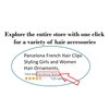 Parcelona French Swirls Celluloid Chignon Hair Slide Pin Thru 3.5" Bun Cover Ponytail Round Hair Clips for Women Styling Girls Hair Accessories No Slip Durable, Made in France(Tortoise Shell)