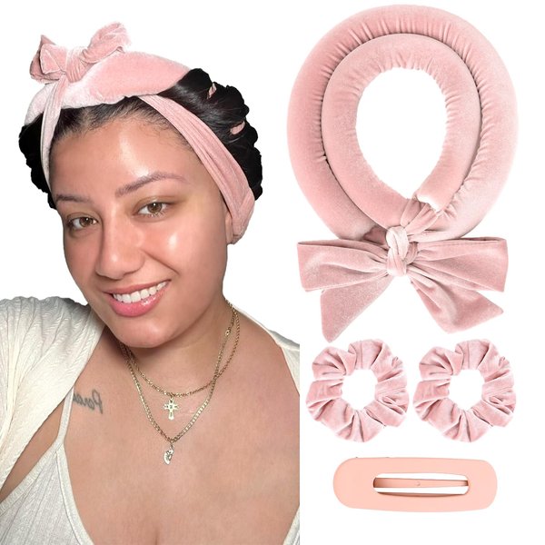 YANIBEST Heatless Curl Overnight, No Damage Hair Curler to Sleep in, Satin Heatless Curling Set with Hair Scrunchies Clip, for All Hair types