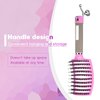 Wet Hair Brush Detangling Brush for Wet & Dry, Detangler Brush for Blow Drying, Curved Vented Wet Hair Brushes for Women Kids, Detangling Brush for Wet Dry (Pink)