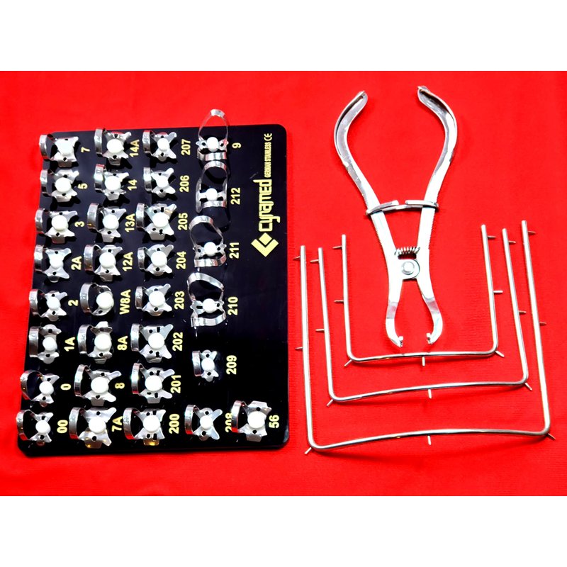 ArtLaB-Premium German Endodontic Rubber Dam Clamp with Black Tray ...