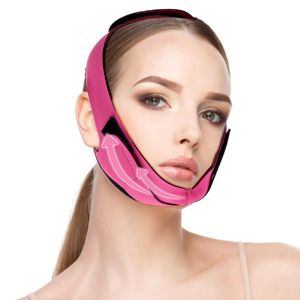 Thinp Double Chin Reducer, Reusable V Line Face Lifting Chin Mask Chin Strap for Double Chin Face Lift Belt Double Chin Remover for Women Tightening Skin Preventing Sagging