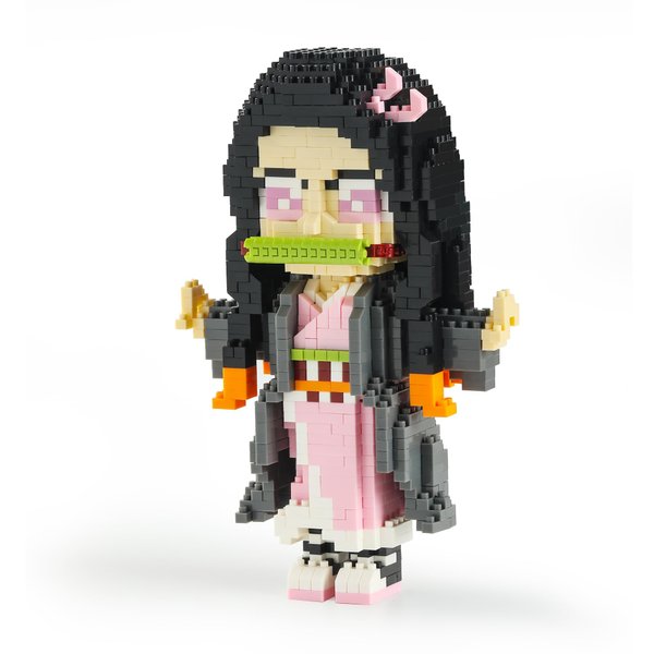MACTANO Anime Demon Figure Micro Mini Building Set Slayer Nezuko Kamado Building Block Toy for Adult-1162pcs