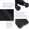 UNICE 12A Silk Yaki Straight Human Hair Weave 3 Bundles Unprocessed Virgin Real Human Hair Weft Sew in Human Hair Extensions for Women 16 18 20 inch