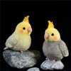 Nohito Realistic Yellow Cockatiel Parrot Bird Plush Toy Stuffed Animal Simulation Fake Bird Cockatoo Stuffed Animals Cute Little Bird Plushie Doll Gifts for Kids 4.9'' (Yellow, M)