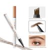 Yulinlon Q707 4 Tipped Precise Brow Pen – Long-Lasting Waterproof Eyebrow Pencil for Natural, Defined Brows – Easy to Use, Suitable for All Skill Levels (1#Light Coffee)