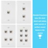 10 Pieces CAT3 Telephone RJ11 6P4C Jack Phone Line Connector Coupler Phone Female to Female Telephone Jack Coupler (White)