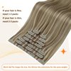 Full Shine Clip In Hair Extensions Color 16 And 22 Highlighted Blonde 8 Pcs Seamless Clip Extensions Hair For Women 120 Gram Clip on Hair Extensions Human Hair Straight Remy Hair 18 Inch