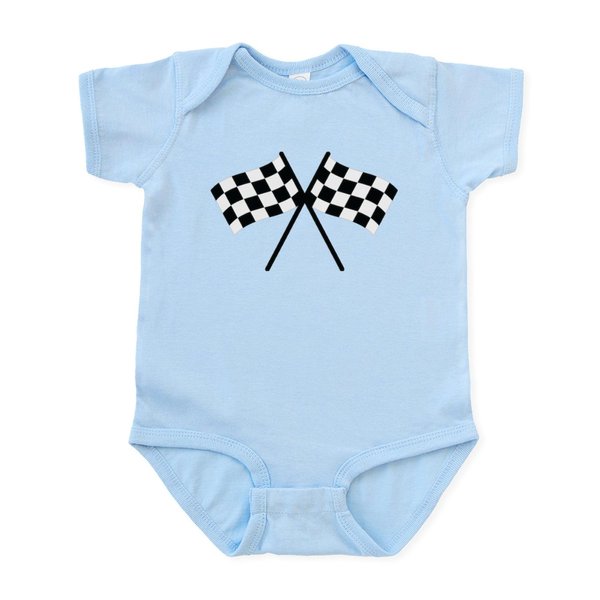 CafePress Checker Flag Autorace Infant Bodysuit Infant Bodysuit Baby Romper