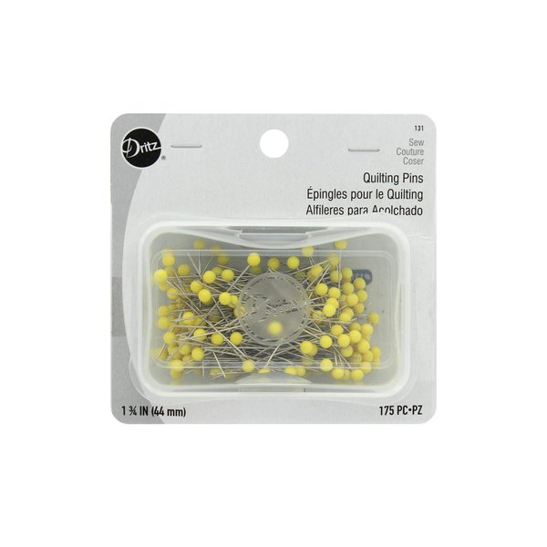 Dritz 131 Quilting Pins, Yellow, 1-3/4-Inch (175-Count)