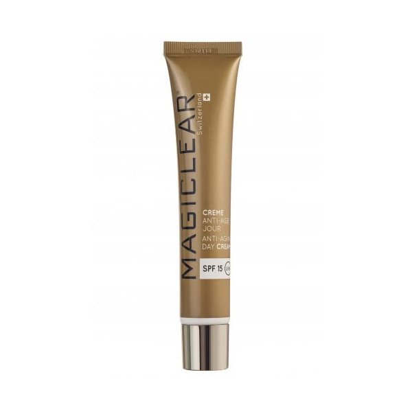 MAGICLEAR Luxury Skin Care Anti-Aging Day cream Daily Face Moisturizer with SPF 15, Hyaluronic Acid, Vitamin C, E, for Dark Spots with Niacinamide Swiss brand 1.76 OZ