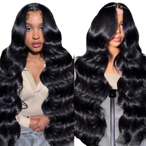 DACHIC 30 Inch Body Wave Lace Front Wigs Human Hair Pre Plucked 13x6 HD Transparent Frontal Human Hair Wigs for Women 250% Density Body Wave Glueless Lace Wigs Human Hair with Baby Hair Natural Black