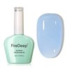 Firedeep Jelly Baby Blue Gel Nail Polish Sheer Baby Blue Nail Polish UV/LED Soak Off Gel Polish for Nail Art Manicure DIY at Home 0.54 Fl Oz 1Pcs