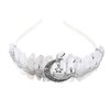 Quartz Crown Raw Crystal Headband Rhinestone Tiara Hair Band with Moon Star Headband for Women Bridal Wedding Tarot Parties (Pale crystal)