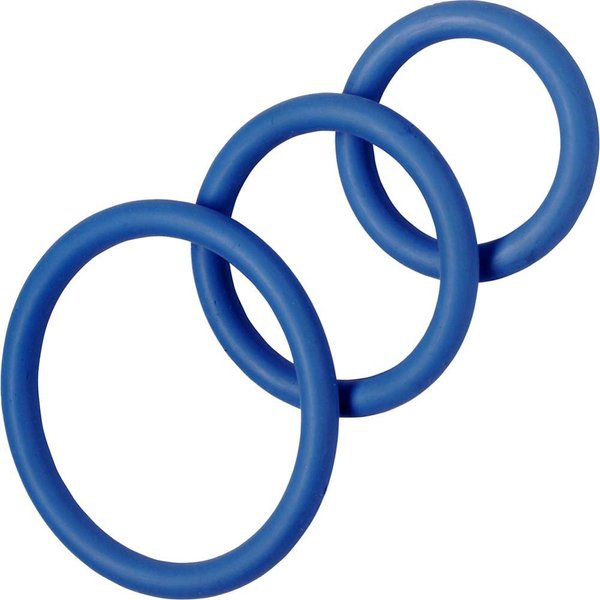 Spartacus Nitrile Cock Ring Set, Blue