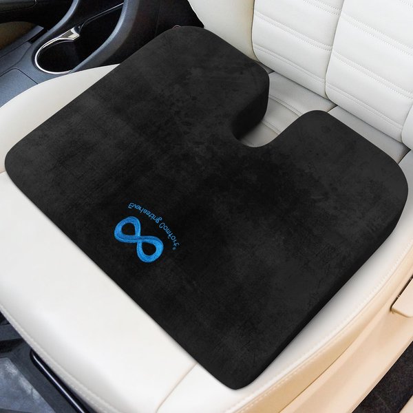 Everlasting Comfort Wedge Seat Cushion for Car - Comfortable Memory Foam Car Seat Cushions for Driving, Office, and Wheelchair Use - Seat Cushion for Tailbone Pain Relief - Tailbone Cushion