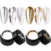 NAILKISS 2pcs Sliver&Gold Metallic Mirror Painting Gel Polish
