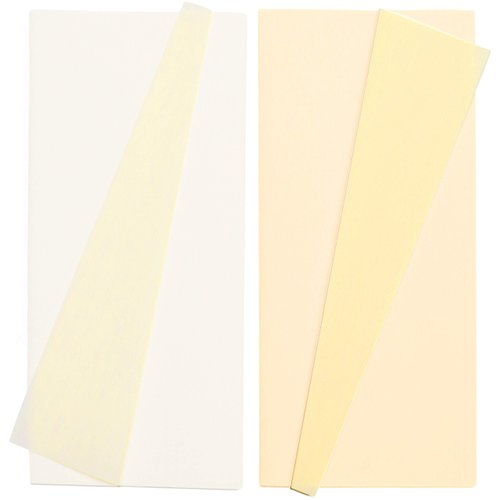 Lia Griffith Double Sided Crepe Paper Folds Roll, 6.7-Square Feet, White & Vanilla, Vanilla & Chiffon, 6 Sq Ft