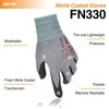 DEX FIT Nitrile Work Gloves FN330, 12 Pairs, 3D-Comfort Stretchy Fit, Firm Grip, Thin & Lightweight, Touch-Screen Compatible, Durable, Breathable & Cool, Machine Washable; Grey L (9)