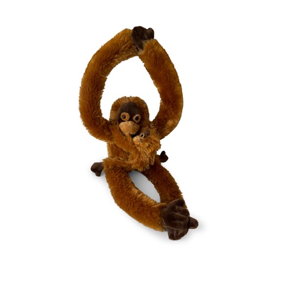 Forest & Twelfth Kids Mom and Baby Hanging Orangutan, 18" Stuffed Plush Animals for Kids, Cute & Huggable Stuffed Zoo Animals Ideal for Nursery Room Décor, (18'' Mom & Baby Orangutan)