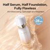 Carslan Sheer Liquid Foundation With Hydrating Serum, 24H Long-Lasting Moisturization, Medium Full Coverage, Anti-Aging, Build Dewy Health Skin, P01 Fair Porcelain, 1 FlOz