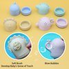 Olasmailo 4PCS Silicone Bath Toys for Toddlers 3-4 Years, Mold Free Bath Toys, Dinosaur Bath Toys, Organic Baby Toys, Squeeze Toys, Baby Beach Toys, Teething Toys, Chew Toys for Sucking Needs