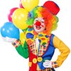 jiebor Clown Costume Set Clown Rainbow Wig Nose Bow Tie White Gloves Accessories for Clown Parties Carnivals Pretend Play Women Men Adults