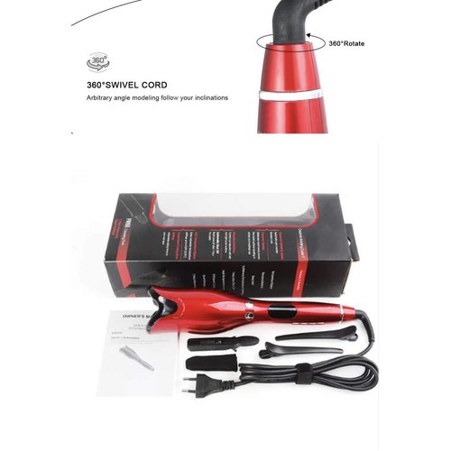 Spin curl Hair Special 360 Rotating edition red Hair Curler 1