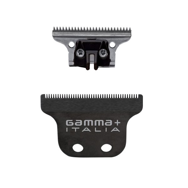 GAMMA+ Replacement Classic Fixed Black Diamond Carbon DLC with Stainless Steel Deep Tooth Cutter Trimmer Blade Set