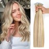 JESSBO Tape in Hair Extensions Human Hair Ash Blonde Highlighted Bleach Blonde 14 inch 20pcs 40g/pack Straight Seamless Skin Weft 100% Real Human Hair