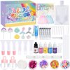 Lip Gloss Making Kit JCOOS 73PCS Lip Gloss Keychain Make Your Own Lip Gloss Kit, Diy Lip Gloss Making kit Moisturizing Shine Beginner Fun Kids Lip Gloss Teen Girl Gifts Trendy Stuff Preteen Girl Gifts