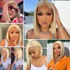Blonde Bob Wig Human Hair 613 Lace Front Wig Human Hair 200% Density 13x4 HD Lace Frontal Wigs Human Hair Pre Plucked With Baby Hair Glueless Short Straight Bob Wigs for Women (14 inch, 613 bob wig)