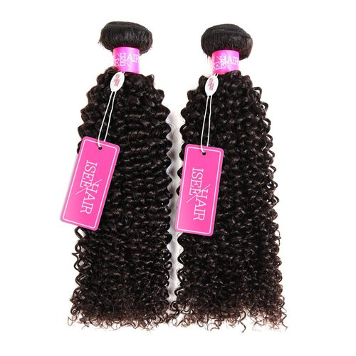 ISEE Hair 9A Grade Mongolian Kinky Curly Hair Extension Virgin Human Hair Weaving 3 Bundles Kinky Curly Virgin Hair 100% Human Hair Weaves Extension Mongolian Virgin Hair (14 14 14inches)