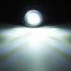 Meerkatt 3/4 Inch Mini Round White 3 LED Side Marker Sealed Flush Mount Light Waterproof for Truck Bus Van Boat Lorry 12V DC Universal.