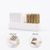 TEONEI Nail Drill Bit Wire Cleaner Brush,Nail Art Cleaner Tool for Nail Salon or Home Use,3Pcs