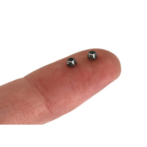 Professional Fingerboard Lock Nuts, Nylon Insert, Stainless Steel, Silver (Pack of 6) - Teak Tuning