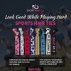 Infinity Collection Soccer Hair Accessories, 5 Sets of Soccer Hair Ties, No Crease Soccer Hair Elastics Sets for Soccer Teams & Soccer Party Favors