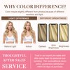 GOO GOO Clip in Hair Extensions Real Human Hair, 18inch 130g 7Pcs, 18A/613A Dark Blonde Highlighted Bleach Blonde, Remy Human Hair Extensions Clip ins for Women, Natural Human Hair