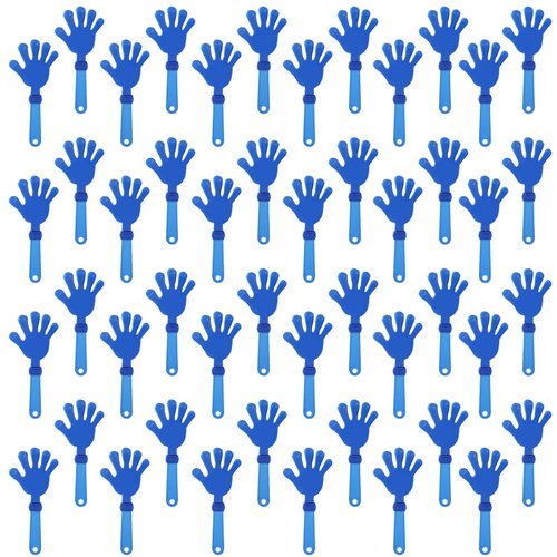 ZCYSRLQIN 48 Pieces Royal Blue Hand Clappers 7.5 Inch Clappers Noisemakers Noise Makers Party Favors Plastic Clapper Sporting Events Cheers Ball Dance Basketball Football Noisemakers （Royal Blue）