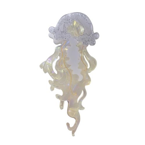 Fantasy White Jellyfish Hair Clip,Acetate Claw Clips,Hair Clips for Women
