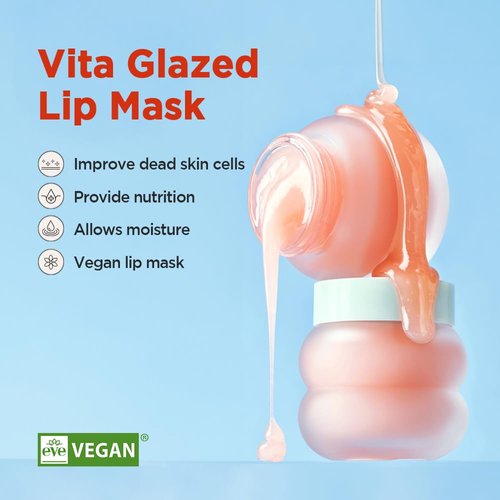 TOCOBO Vita Glazed Lip Mask 20ml / 109.5g, Super moisturizing night lip care, glazed and easy washable texture that melts into lips