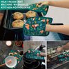 Pot Holders Set of 2 Heat Resistant 480℉ Kitchen 100% Cotton Comfortable Lining Printing Fox Flower Women Men Home Cooking Baking Microwave BBQ Gift(Fox Flower)