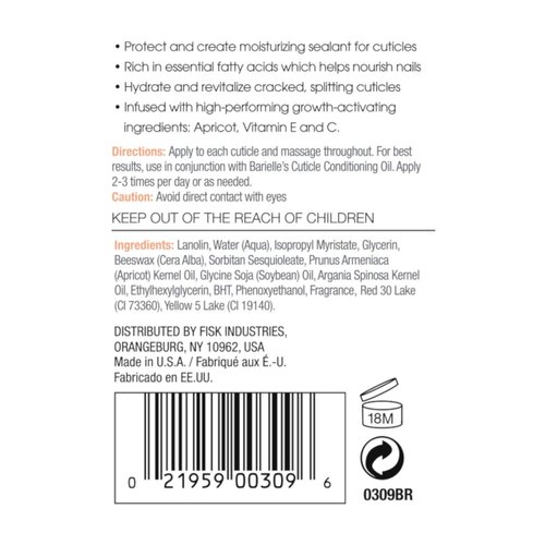 BARIELLE Cuticle Massage Cream .5 ounce