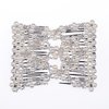 Ruihfas 5Pcs Easy Stretch Beaded Hair Combs Double Magic Slide Metal Comb Clip Hairpins for Women Hair Styling
