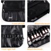 MSQ Makeup Brush Bag with Belt Multi Pocket Foldable Apron Pack Cosmetic Brush Pouch Holder Organizer with Adjustable Artist Belt Strap Best for Artist/Fashion Stylist(without brush)