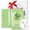AMY'S DIARY 6 PCS Real Nature Tea Tree Hydrating Face Mask, Hyaluronic Acid, Vitamin C and E, Chamomile, Korean Beauty Essence Facial Paper Sheet Mask for Skin Care Moisturizing