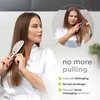 FABCARE Detangler Hair Brush for Women, Men & Children, Detangling Brush for Thick or Curly Hair - Dry or Wet Hairbrush with Boar Bristles, Curved Vented Hair Brush for Blow Drying, Beige