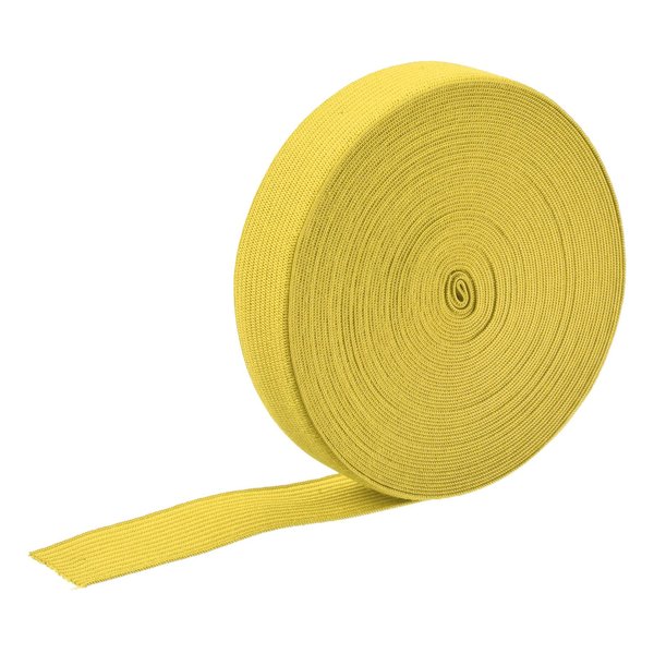 MECCANIXITY Elastic Bands for Sewing 0.8" 10 Yard Yellow Knit Elastic Spool High Elasticity for Wigs, Waistband, Pants