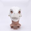 MANMAOHE Dinosaur Mask Halloween Mask Soft Latex Dino Mask Moving Jaw Movable Dinosaur Head Mask Tyrannosaurus Rex Mask Halloween Party Cosplay Costume Mask(White)